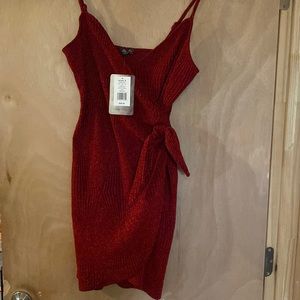 Burgundy stretchy dress
